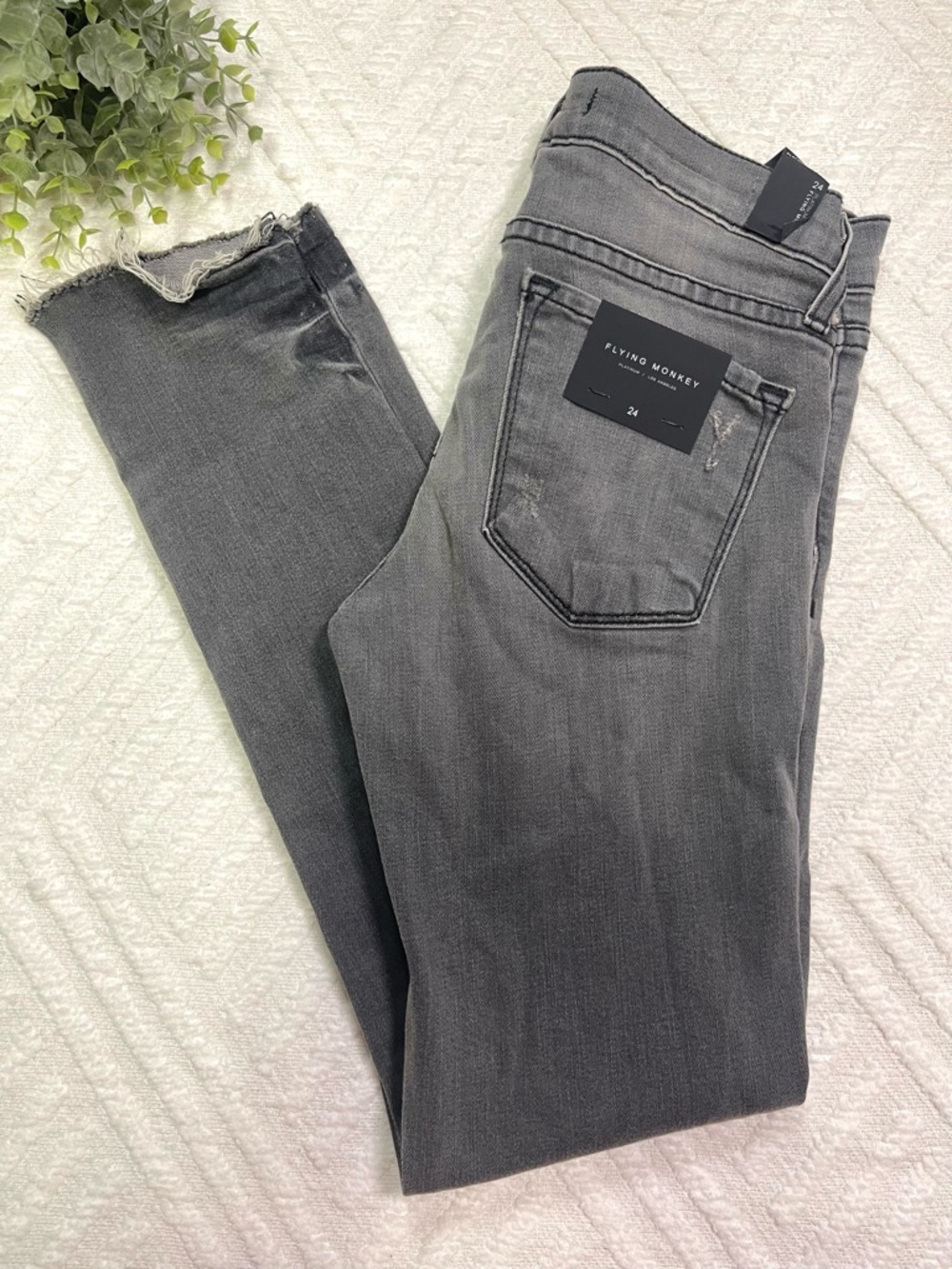 Flying Monkey Platinum Gray Denim Jeans Size 24